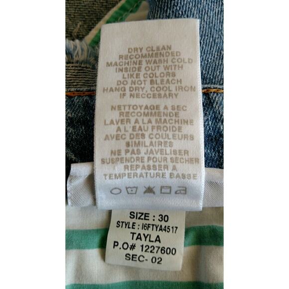 Joe's Jeans Collector's Edition A-Line Shorts Blue Fade Distress Cut Off 30 New - Picture 8 of 8